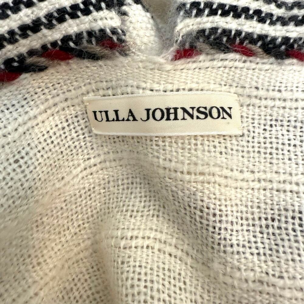 Ulla Johnson Sweater Womens O/S Sacha Ethic Tribal Print Baby Alpaca Wrap Kimono - Picture 9 of 11
